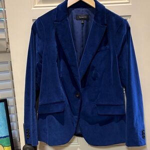 Like new Talbots Blue velvet blazer